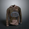 Stylish Brown Land Rover Hoodie With Logo And Kangaroo Pocket For Daily Use