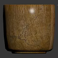 Natural Rustic Wooden Container With Visible Wood Grain Texture And Smooth Surface