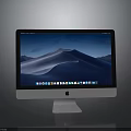 Apple iMac Electronic Device With Retina Display And Desktop Mountain Wallpaper 3d model