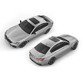 Silver BMW Sedan With Sporty Exterior Design Front And Rear Views