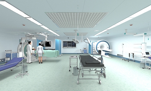 Medical room Operating room Medical equipment Nuclear magnetic resonance 3d model