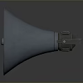 Professional Computer Speaker Featuring Gray Megaphone Design And 3D Rendered View