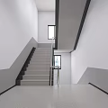 Modern Hospital Ward Interior With White Beds Green Plants And Curved Lighting Design