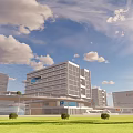 University school teaching building training building 3d model