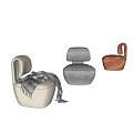 Silent Wind Single Sofa 3d model