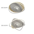 Modern Stylish Ceiling Light With Circular Ring Design And White Gold Decorative Accents 3d model