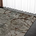 Square Area Rug With Abstract Gray And Brown Pattern For Indoor Living Space