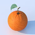 Fresh Oranges in Black Bowl with Green Leaves on Light Blue Surface