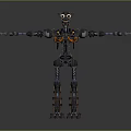 Mechanical Robot Character Design With Extended Arms And Detailed Legs
