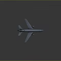 Gray Military Transport Aircraft 3D Rendering With Twin Engines And Tail Emblem