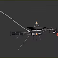 Advanced Spacecraft Scientific Equipment With Parabolic Antenna Long Boom And Instruments