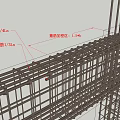 Reinforcement Layout With Negative Moment Rebar And Densified Zone In Construction Structure