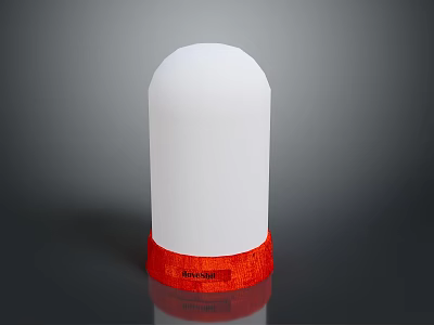 Modern White Stainless Steel Container With Red Band And 188 Marking 3d model