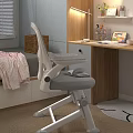 Modern Home Office Desk And Chair Set With Adjustable Mesh Back Wooden Table Storage