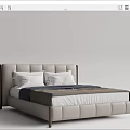 Modern Double Bed Design With Leather Headboard White Pillows And Soft Bedding
