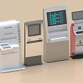 Smart Self Service Kiosks With Various Designs Digital Displays And Operation Panels