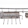 Large Scale Rusty Metal Industrial Equipment Featuring Pipes And Support Structures