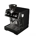 Black La Specialista Espresso Machine Modern Kitchen Appliance With Control Knobs And Pressure Gauge