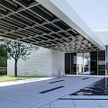 Modern Sales Office Building Simple Display Center Sales Department 3d model