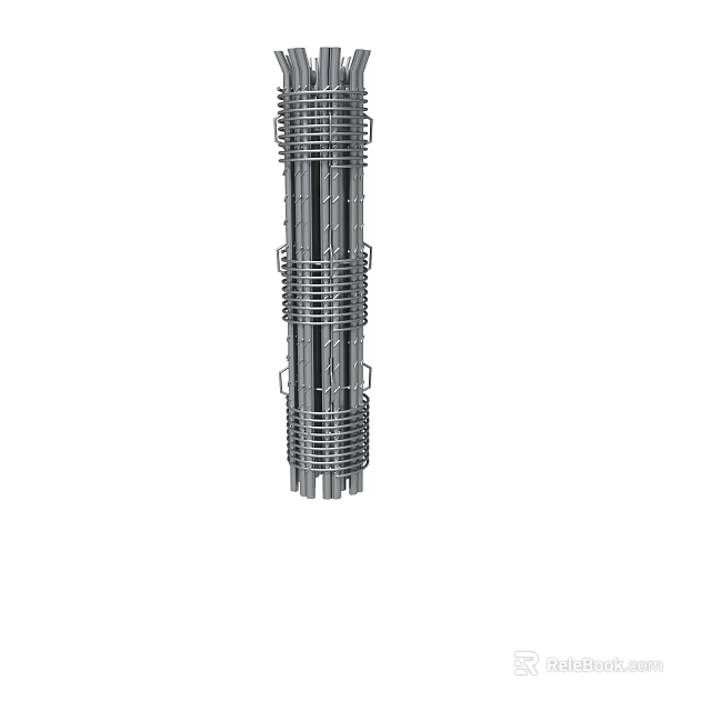 High Strength Steel Reinforcement Cage With Welded Metal Bars For Construction 3d model 