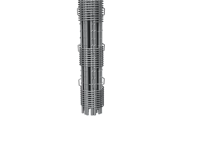High Strength Steel Reinforcement Cage With Welded Metal Bars For Construction 3d model