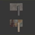 Rusted Industrial Metal Equipment With Vertical Pipes And Square Bases