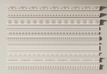 Jane Europe gypsum line top corner line 3d model