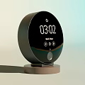 Smart Intelligent Machine With Circular Screen Time Display Work Hour And Control Icons