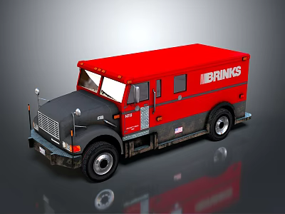 Red WERRIKS Truck Featuring Detailed Classic Design And Branded Exterior 3d model