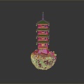 Temple Tower Stone Takatong Tower Mayan Stone Tower Totem Tribal Totem Ancient Remains Ancient Cultural Relics 3d model