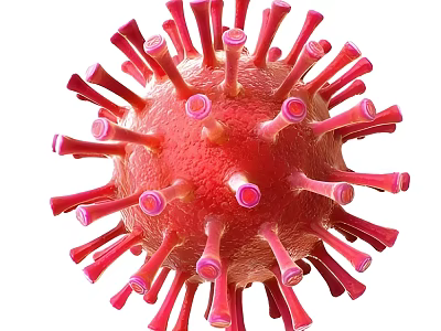 Medical Device Showcasing 3D Virus Structure Model for Research and Education 3d model