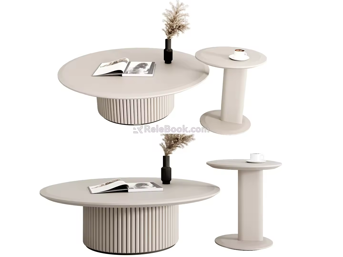 Cream wind coffee table tea table coffee table combination 3d model