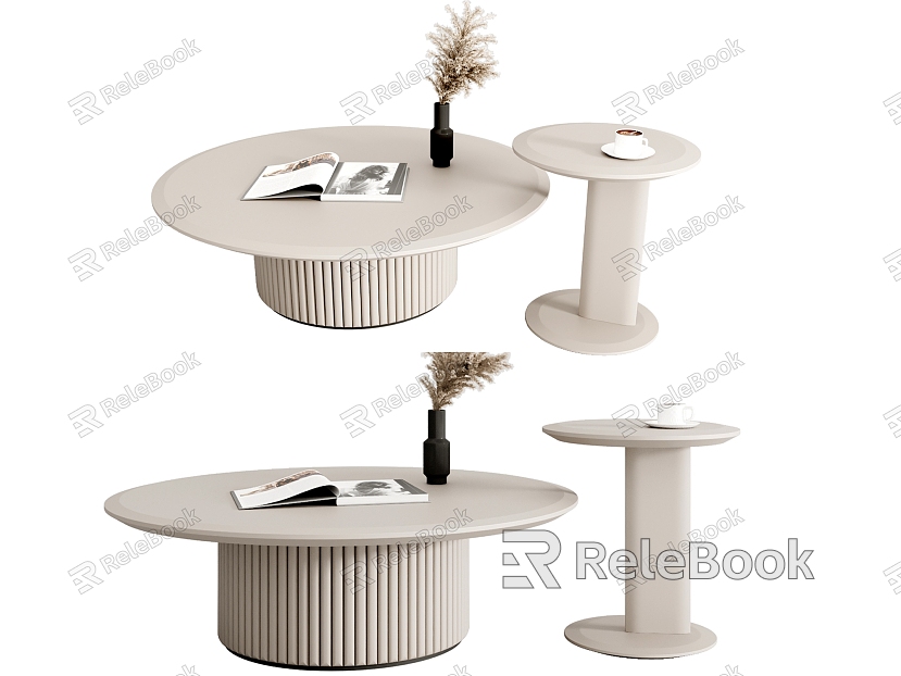 Cream wind coffee table tea table coffee table combination model