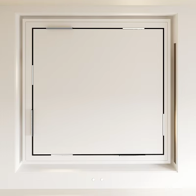 Sleek Modern Ceiling Design For Interior With Clean White Finish And Simple Linear Details 3d model