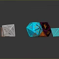 Vibrant Polyhedral and Cube Dice in Orange Purple Blue Silver for Daily Tabletop Games Use