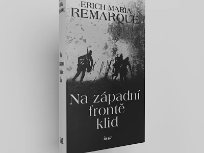 Erich Maria Remarque All Quiet on the Western Front Book With Black White War Silhouette 3d model