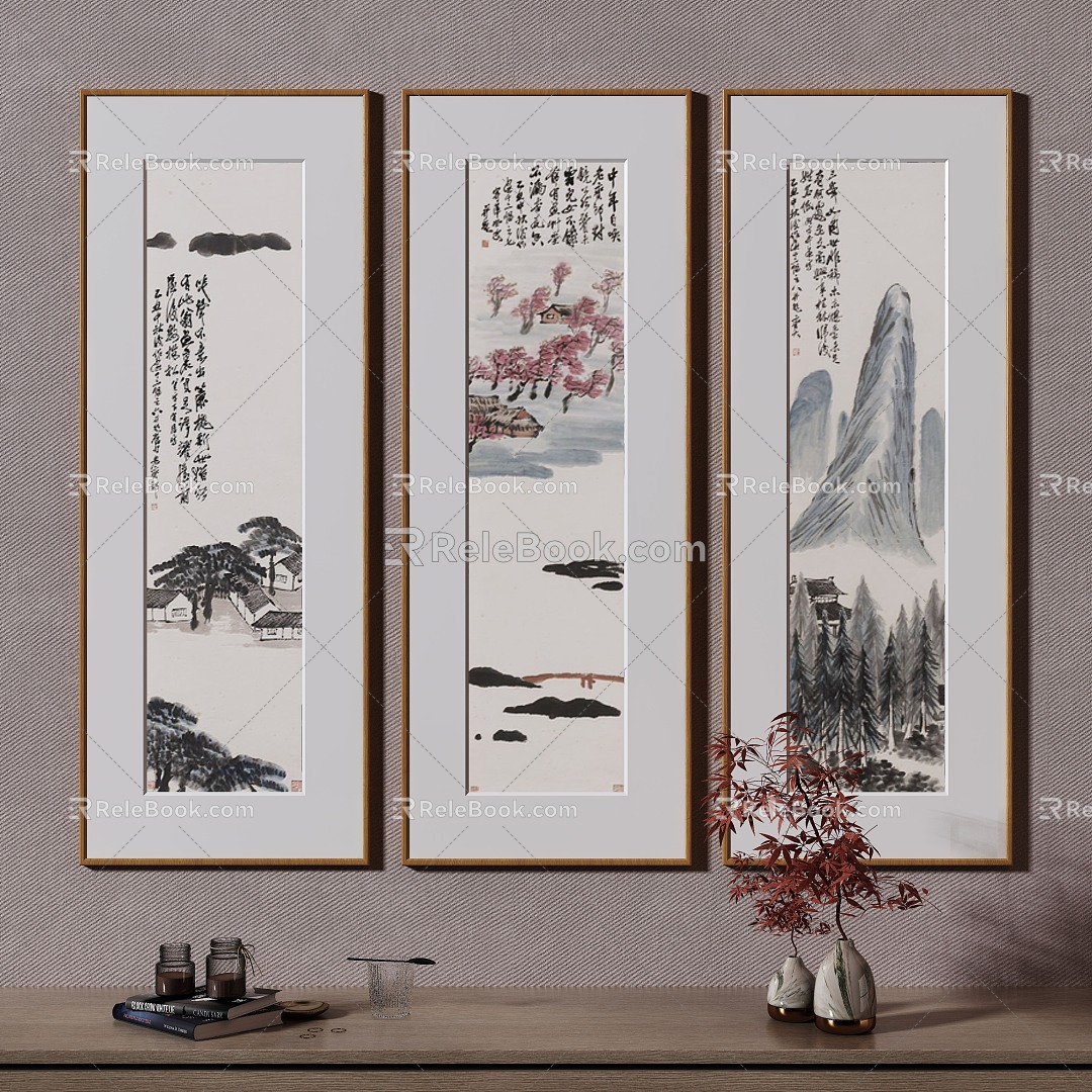 New Chinese Decorative Painting 3d model