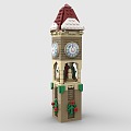 LEGO toy blocks bell tower building 3d model