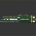Modern Battleship Starship Space Battleship Sci-Fi Battleship 3d model