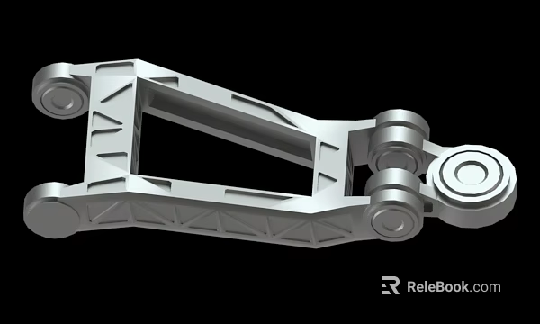 Metal Mechanical Structure with Cylindrical Joints and Geometric Frame Design 3d model 