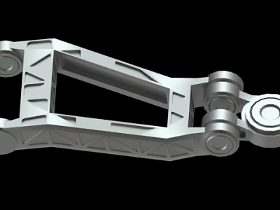 Metal Mechanical Structure with Cylindrical Joints and Geometric Frame Design 3d model