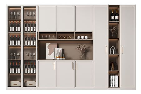 Modern Wine Cabinet 3d model