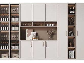 Modern Wine Cabinet 3d model