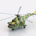 Military helicopter gunship 3d model