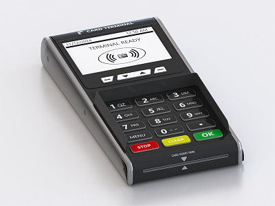 POS machine card reader 3d model