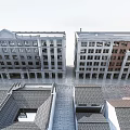 Commercial Street With Multi Story Buildings Traditional Rooftops and Neat Layout