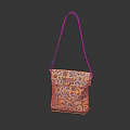 Chic Single Shoulder Bag With Yellow Gold Pattern And Dark Leather Strap Details