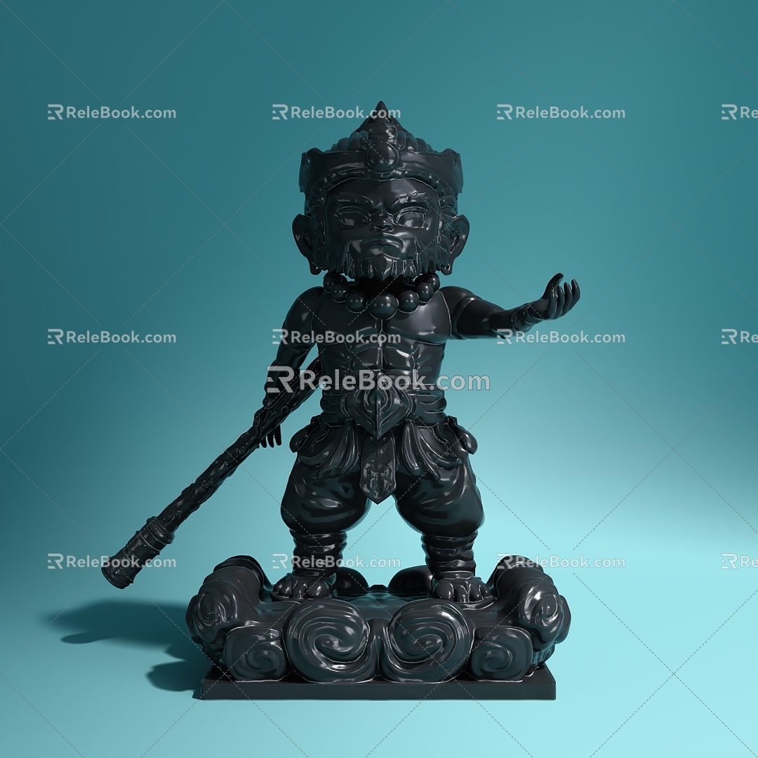 Modern Cartoon Black Myth Goku 3d model