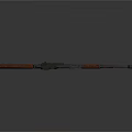 Classic Assault Rifle With Wooden Stock Metal Barrel And Attached Scope