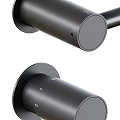 Black Metal Rod and Connector Components for Bathroom Cabinet Rack Assembly Set